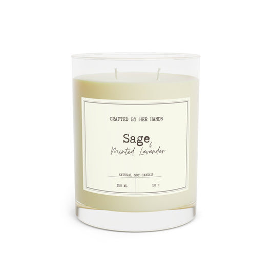 Scented Candle - Sage and Mint Lavander, 11oz
